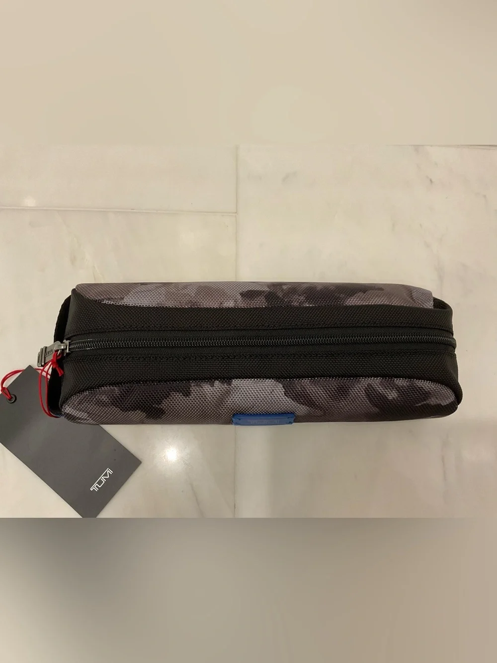 NEW - TUMI Zippered Ballistic Nylon Pencil Case - Cord Pouch - MOUNTAIN CAMO